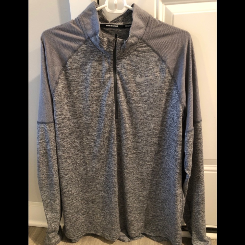 Gray Nike Running Half-Zip